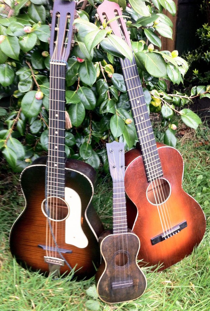 Restore of two Parlor guitar and an ukulele made in Chicago-1930's.